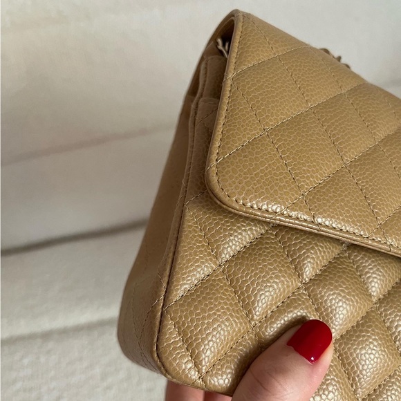 Chanel Classic Double Flap bag Medium Dark Beige - Picture 15 of 16